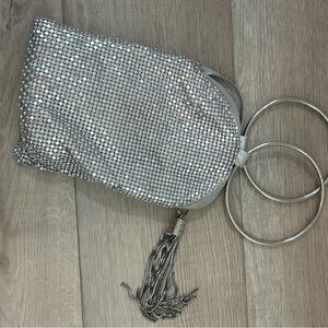Silver Rhinestone Evening Bag
